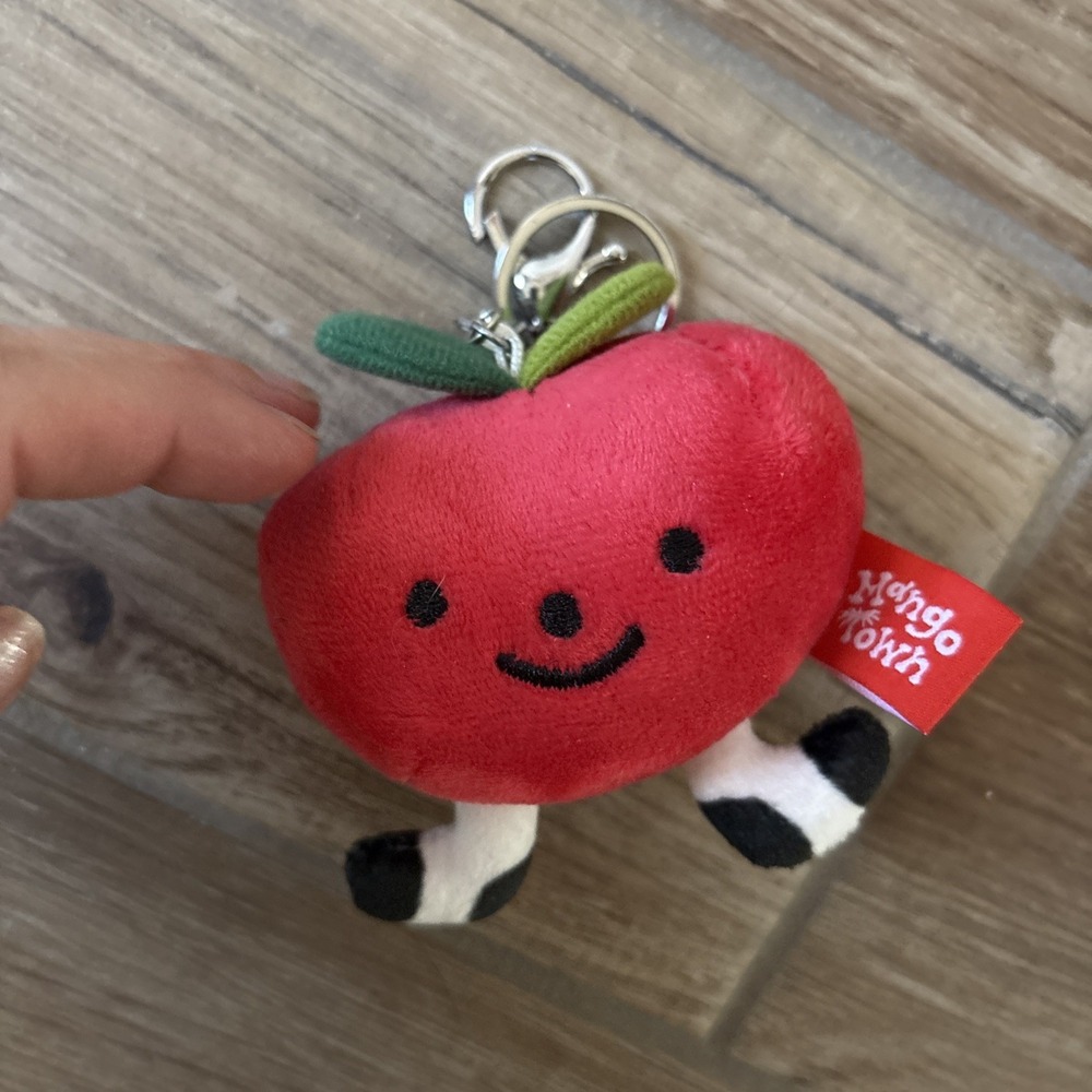 Mango Tango Apple Plush Doll Pendant Keychain Gift 4.5"